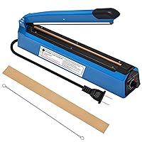 12 inch Impulse Heat Sealer Machine Impulse Bag Sealer Poly Bag Sealing Machine Heat Seal Closer with Repair Kit