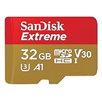 32GB SanDisk Extreme MicroSD Memory Card Bundle with SanDisk Adapter and MicroSD Reader for GoPro Cameras, Drones, and Smartphones