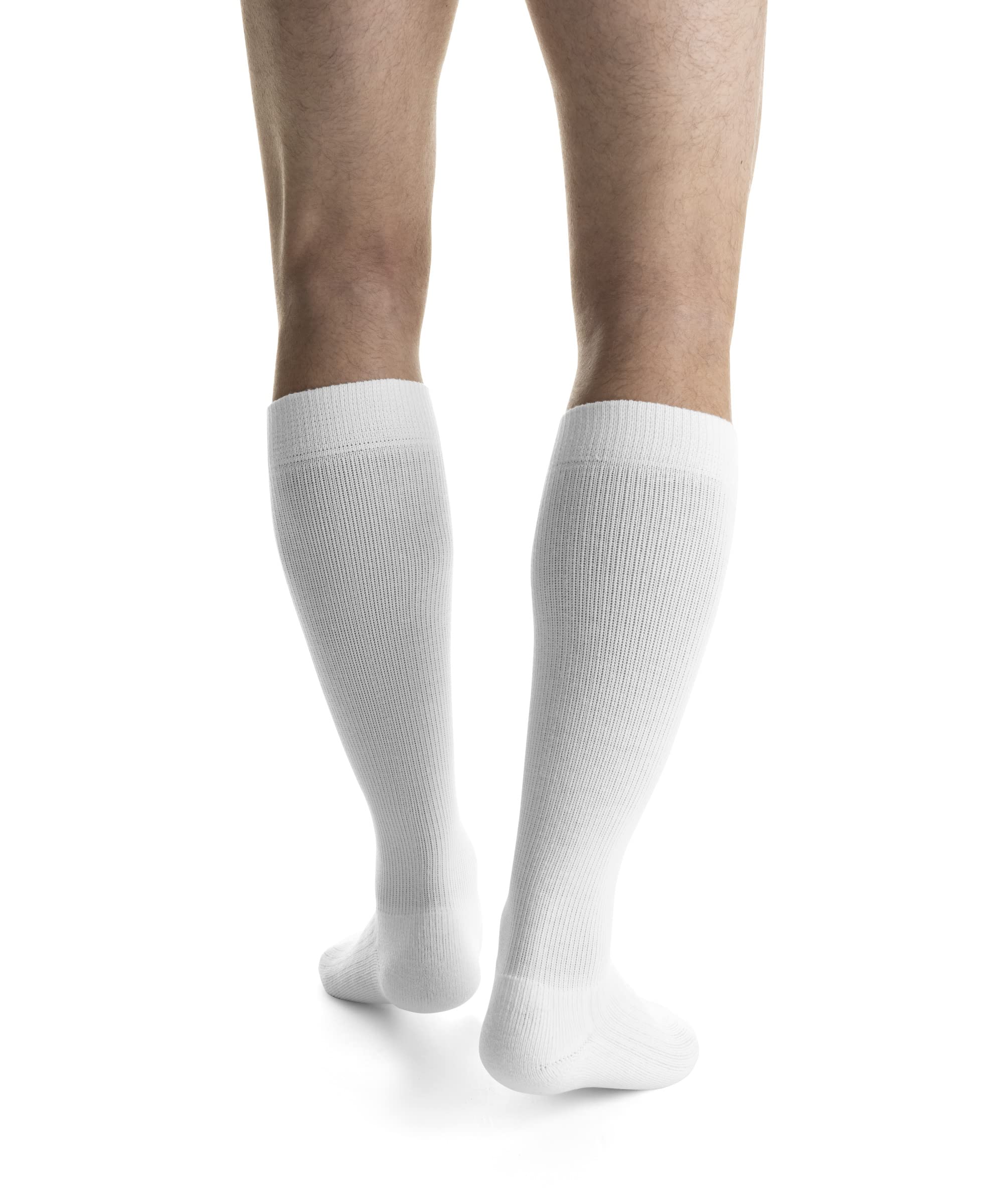 JOBST Activewear 20-30 mmHg Knee High Compression Socks, X-Large Full Calf, Cool White