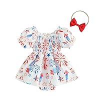 Baby Girl Romper Dress Letter Floral Print Short Sleeve Jumpsuit +Cute Headband Summer Clothes 2 18 Month