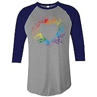 Threadrock Rainbow Heart Unisex Raglan T-Shirt