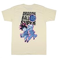 Dragon Ball Super Anime Men's Goku and Trunks Chibi Art Graphic T-Shirt
