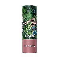 Almay Lip Vibes Lipstick with Vitamin E Oil & Shea Butter, Matte Finish, Hypoallergenic, Worry Less, 0.14 Oz