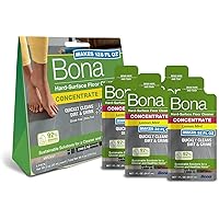 Bona Multi-Surface Floor Cleaner Concentrate, Lemon Mint Scent, 1 fl oz, Pack of 4 (Makes 128 fl oz) Spray Mop and Spray Bottle Refill – For Use on Stone, Tile, Laminate, and Vinyl Floors