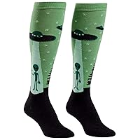 Sock It To Me, Knee High Funky Socks: Science and Space Aliens