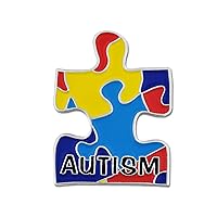 PinMart Autism Awareness Pin – Nickel Plated Enamel Lapel Pin - Inspiring Symbols of Autism Support - Secure Clutch Back for Hats, Scarves and Backpacks