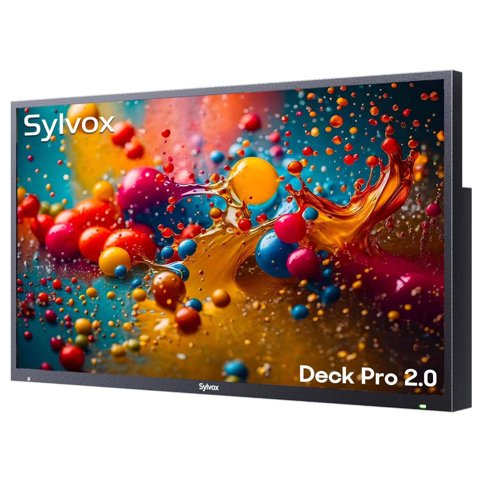 SYLVOX Smart Outdoor TV, 65 inch Outdoor Television Upgraded Google TV, 4K Weatherproof Outside TV, IP55 Waterproof, Google Assistant, Chromecast, 1000 nit Brightness for Partial Sun (Deck Pro 2.0)