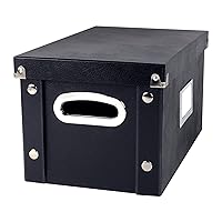 Snap-N-Store Vinyl 45 Record Box, for 45 RPM Vinyl Storage, 8.25 x 7.5 x 14.5 Inches, Black, SNS02079, 7 inch- 1 pack