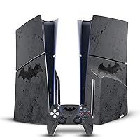 Head Case Designs Officially Licensed Batman DC Comics Hush Logos And Comic Book Vinyl Sticker Gaming Skin Decal Compatible With Sony PlayStation 5 PS5 Slim Disc Edition Console & DualSense Controller