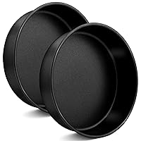 Cake Pan Set of 2, 9.5 Inch Nonstick Round Baking Pans for Birthday Weeding Christmas Layer Cake, Stainless Steel Core & 2-Inch Side, Oven & Pot Safe, Healthy & Durable & Easy to Clean