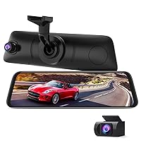 V5PRO 1080P 9.35'' OEM Rear View Mirror Camera, Full Laminated Ultrathin Touch Screen Mirror Dash Cam Front and Rear with No Glare, Super Night Vision Car Backup Camera Mirror
