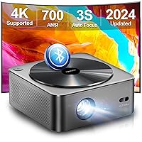 ULTIMEA Projector 4K Decoding HDR10, Bright Edges 700 ANSI Lumens WiFi Bluetooth Projector, Obstacle Avoidance, Auto Focus, Intuitive OS, 6D Keystone Home Cinema Proyector, Native 1080P, Apollo P40