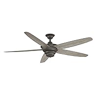 Florid 60 inch Indoor/Outdoor Ceiling Fan - Matte Greige with Weathered Wood Blades