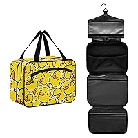Rubber Duck Toiletry Bag for Women Travel Makeup Bag Organizer with Hanging Hook Cosmetic Bags Hanging Toiletry Bag for Women Men Travel Bag for Toiletries Brushes Accessories Shampoo