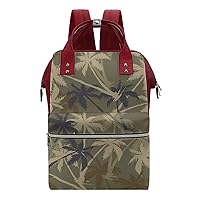 Palm Tree Camouflage Waterproof Diaper Bag Backpack Multifunction Mommy Bags Large Capacity Travel Back Pack