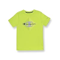 Champion Boys T-Shirt, Kids' T-Shirt For Boys, Lightweight Tee for Kids, Script & Print