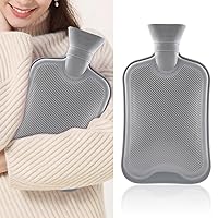 2L Hot Water Bottle Rubber, Hot Compress and Cold Therapy for Headaches Cramps Muscles Pain Relief Injuries, Hot Water Bag for Bed