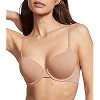 Victoria's Secret Cotton Push Up Perfect Shape T Shirt Bra, Full Coverage, Padded, Smoothing, Bras for Women, Beige (34B)