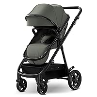Mompush Meteor 2 Baby Stroller 2-in-1 with Bassinet Mode, Compatible with Infant Car Seat, Adapter Included - Stable Bassinet Stroller Combo, Full-Size Baby Strollers for Family Outings
