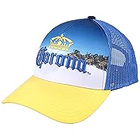 Corona Truck Hat, Mesh Adjustable Snapback Baseball Cap with Curved Brim