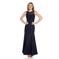 Adrianna Papell Women's Sleeveless Lace Trumpet Gown