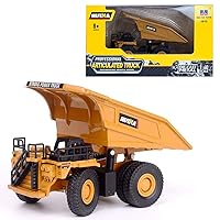 Gemini&Genius Rigid Articulated Dump Truck Heavy Duty Construction Site Vehicle Toys 1:60 Scale Diecast Site Dumper Collectible Alloy Model Engineering Toys for Kids and Decoration for House