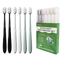 B Rush Extra Soft Toothbrush, Ultra Soft Toothbrush for Sensitive Gums, 20k  Nano Floss Bristles Soft Toothbrushes for Pregnant Women, Elderly and Gum
