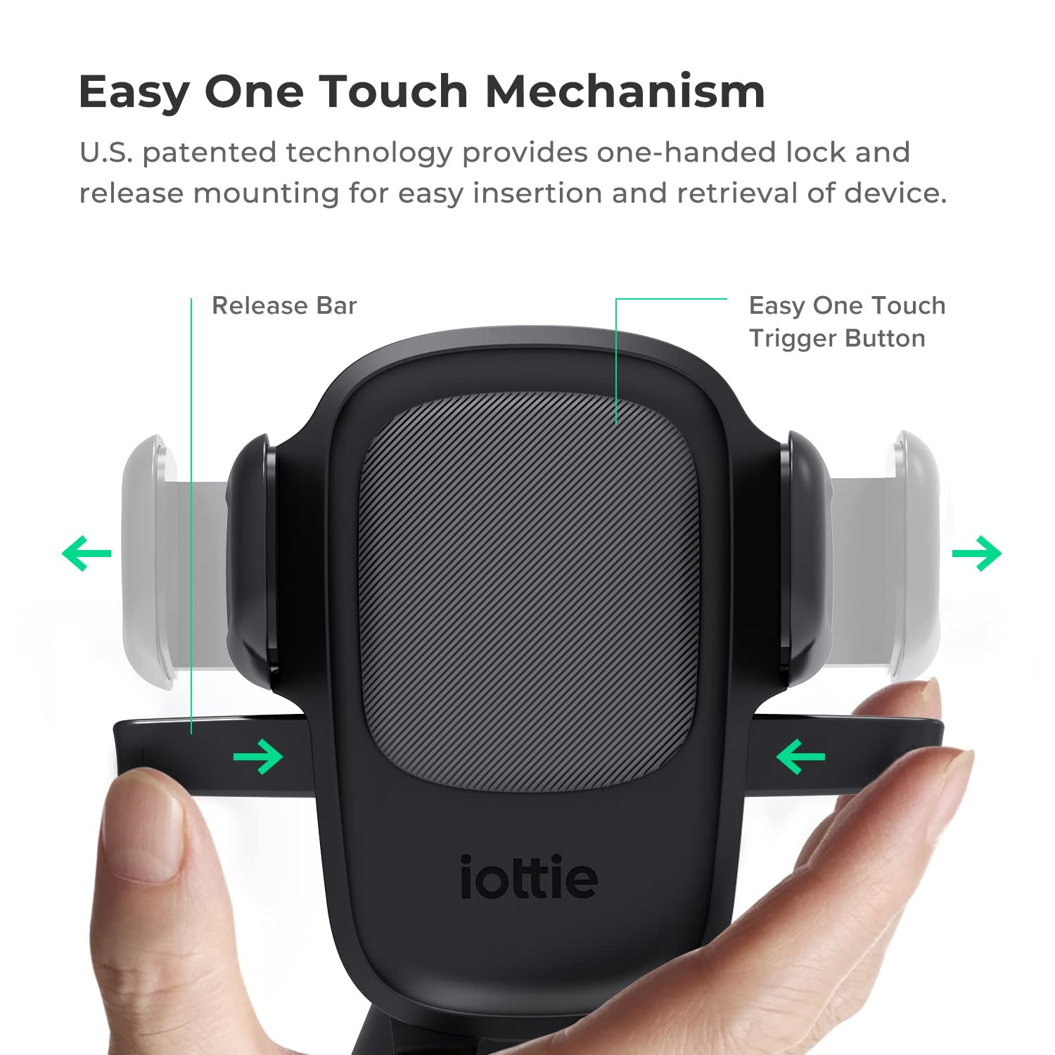 iOttie Easy One Touch 5 Air Vent & Flush Mount Combo - Universal Car Mount Phone Holder for iPhone, Google, Samsung, Moto, Huawei, Nokia, LG, and all other Smartphones