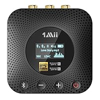 1Mii Bluetooth 5.0 Music Receiver for Car/Home Stereo, Aux Bluetooth  Adapter for Car with Volume Control Supports Hands Free Calls, 16H Battery  Life