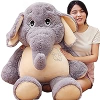 Giant Elephant Stuffed Animal 51'',Large Stuffed Elephant Plush Toy Soft Elephant Stuffed Animals for Birthday Mother's Day Christmas