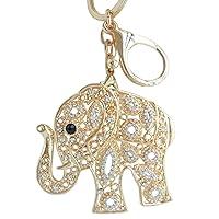 Sindary Unique Elephant Keychain Pendant Rhinestone Crystal K5102