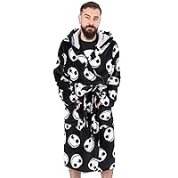 Disney The Nightmare Before Christmas Dressing Gown Mens Black Bathrobe