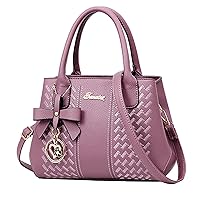 Satchel Purses and Handbags for Women PU Leather Tote Top Handle Shoulder Bags Ladies Crossbody Bags One Size