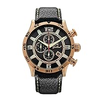 Gallucci Unisex Sporty Multi Function Chronograph Quartz Wrist Watch with Date and Arabic Figure Display