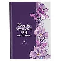 NLT Holy Bible Everyday Devotional Bible for Women New Living Translation, Purple Floral Printed, Flexible Daily Bible Reading Plan Options NLT Holy Bible Everyday Devotional Bible for Women New Living Translation, Purple Floral Printed, Flexible Daily Bible Reading Plan Options Hardcover Paperback