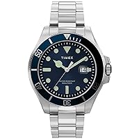 Timex Men's Analogue Quartz Watch with Stainless Steel Strap TW2U41900, silver, TW2U41900