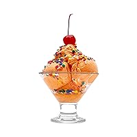 Vikko Dessert Bowls, 5.5 Ounce Ice Cream Sundae Bowls, Set of 12 Footed Dessert Cup For Ices, Pudding, Fruit, and More, Dishwasher Safe