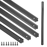 Deck Balusters 32.25’’ x 1’’ Aluminum Stair Balusters, 50 Pack Metal Deck Spindles, Aluminum Flat Balusters for Wood and Composite Deck, Porch Deck Railing