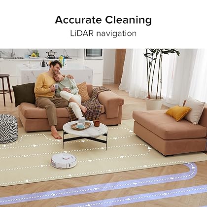 roborock S7 Robot Vacuum and Mop, 2500PA Suction & Sonic Mopping, Robotic Vacuum Cleaner with Multi-Level Mapping, Works with Alexa, Mop Floors and Vacuum Carpets in One Clean, Perfect for Pet Hair