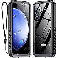 SPIDERCASE for Samsung Galaxy S23 FE Case Waterproof, Built-in Screen Protector [12FT Military Shockproof] Full Body Protective Dustproof Dropproof IP68 Underwater Case for S23 FE 6.4 inch(Black)