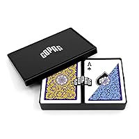 Copag 1546 Neoteric Design 100% Plastic Playing Cards, Poker Size (Standard) Violet/Yellow/Blue (Regular Index, 1 Set)