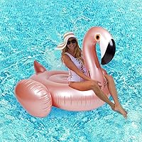 Verceco Giant Pool Float Black Swan Inflatable Pool Party Toy Swimming Lounge Float Raft with Multiple Independent Inflating Chambers for Pool Beach Party Water Fun Toy