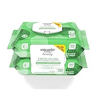 Equate Beauty Exfoliating Wet Cleansing Make up Remover Facial Wipe, Twin Pack 100 Count- 2 pack