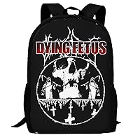 Dying Music Fetus Backpack for Men Women Lightweight Travel Laptop Backpack Purse Casual Gym Hiking Carry On Daypack for Outdoor