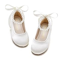 Toddler Flower Girl Dress Shoes - Little Girl Ballet Flats for Wedding Party