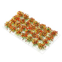 Happyyami 1 Box Flower Cluster Vegetation Small Patch Lawn Turf House Plants Indoors Live Scenery Model Building Artificial Plants Lawn Flower Cluster Decor Plastic Resin Flowers Wall Grass