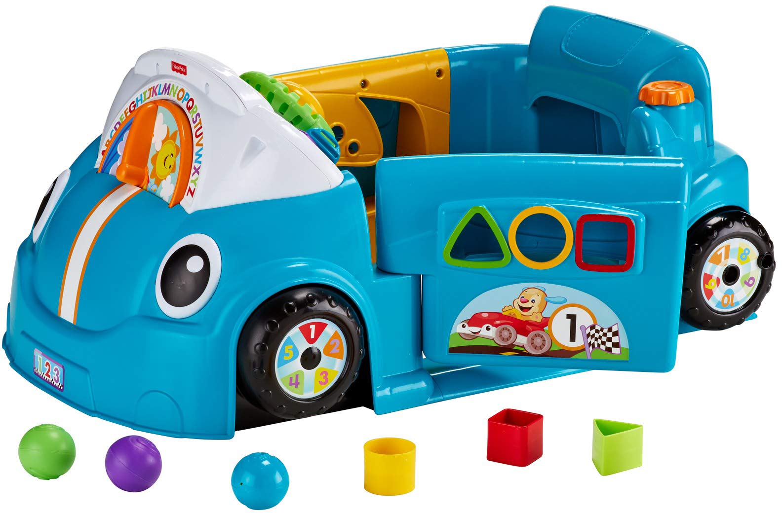 Fisher-Price Laugh & Learn Baby Activity Center, Crawl Around Car, Interactive Playset with Smart Stages for Infants & Toddlers, Blue (Amazon Exclusive)