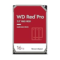 Western Digital 16TB WD Red Pro NAS Internal Hard Drive HDD - 7200 RPM, SATA 6 Gb/s, CMR, 256 MB Cache, 3.5