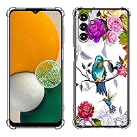 Galaxy A25 5G Case,Hummingbird in Flowers Style Drop Protection Shockproof Case TPU Full Body Protective Scratch-Resistant Cover for Samsung Galaxy A25 5G