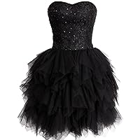 FAIRY COUPLE Tulle Strapless Evening Cocktail Party Homecoming 80s Dress D0237
